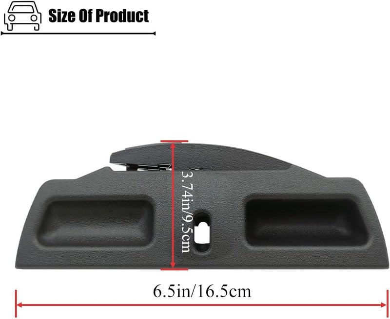 LXROAR01 Center Console Jump Seat Lid Latch Compatible with Chevy Silverado 1500 2500 3500 Suburban Tahoe GMC Sierra Yukon, Console Lid Latch for 11098014 812443 812444 - Image 2